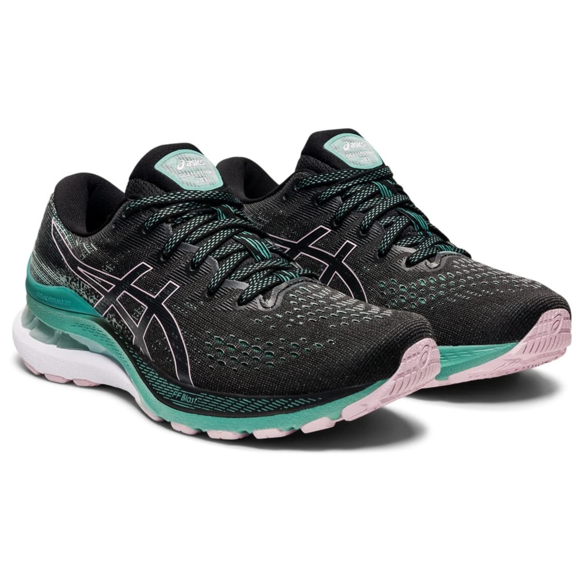 Asics Gel Kayano 28 Women's Running Shoes Black/Sage Mesh 11.5 M
