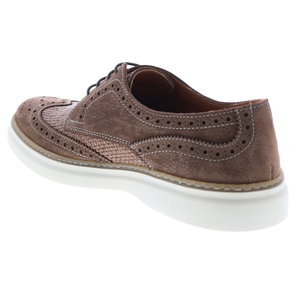 Bruno Magli Salento Raffia Mens Shoes Brown Oxfords Made in Italy Size 10.5 M