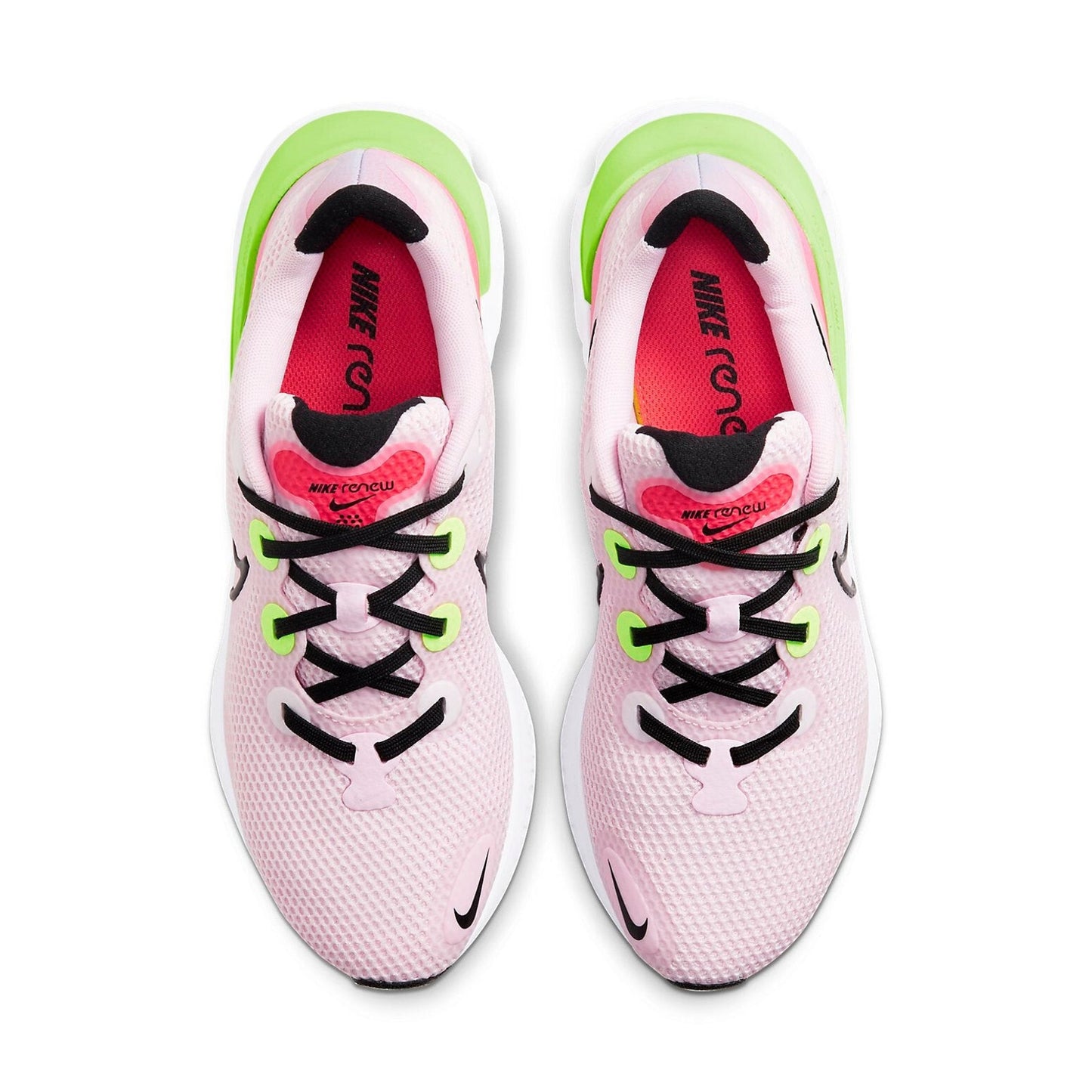 Nike Renew Run Women's Running Shoe Pink Foam/Black Psychic blue Size 6 B