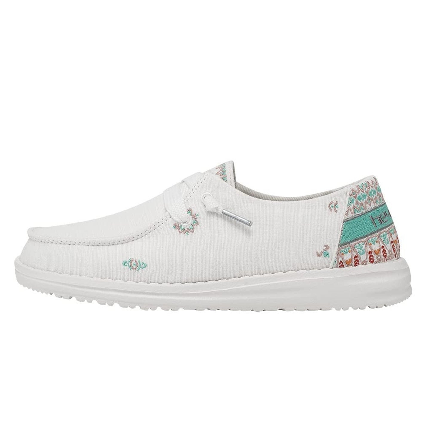 Hey Dude Women's Wendy Flora Lilly White Floral Shoes Size 10 M