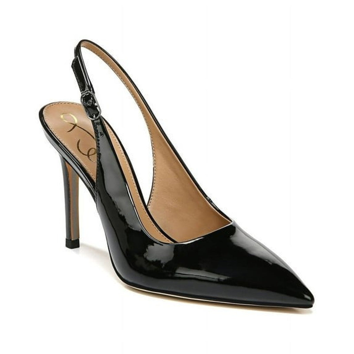 Sam Edelman Women's High Heels Hazel Sling Black Leather Size 8.5