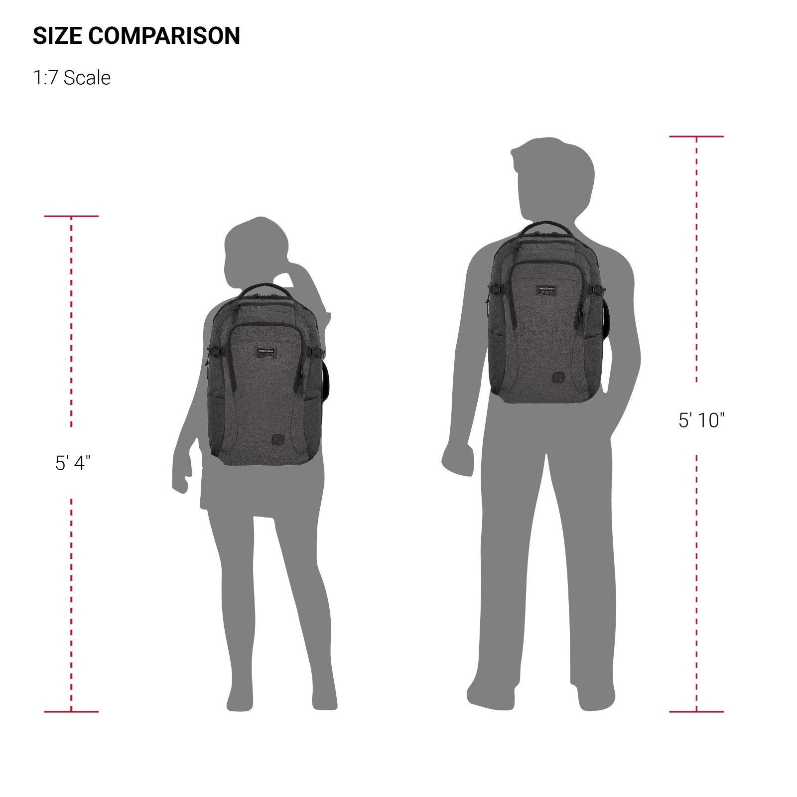 SwissGear Hybrid Travel Laptop Backpack 22 in - Heather Gray SWISSGEAR