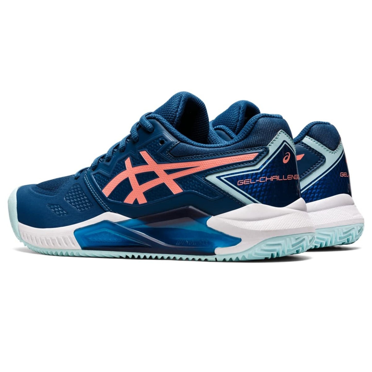 Asics GEL-CHALLENGER 13 Clay Women Tennis Shoes LIGHT INDIGO/GUAVA Size US 9.5 B