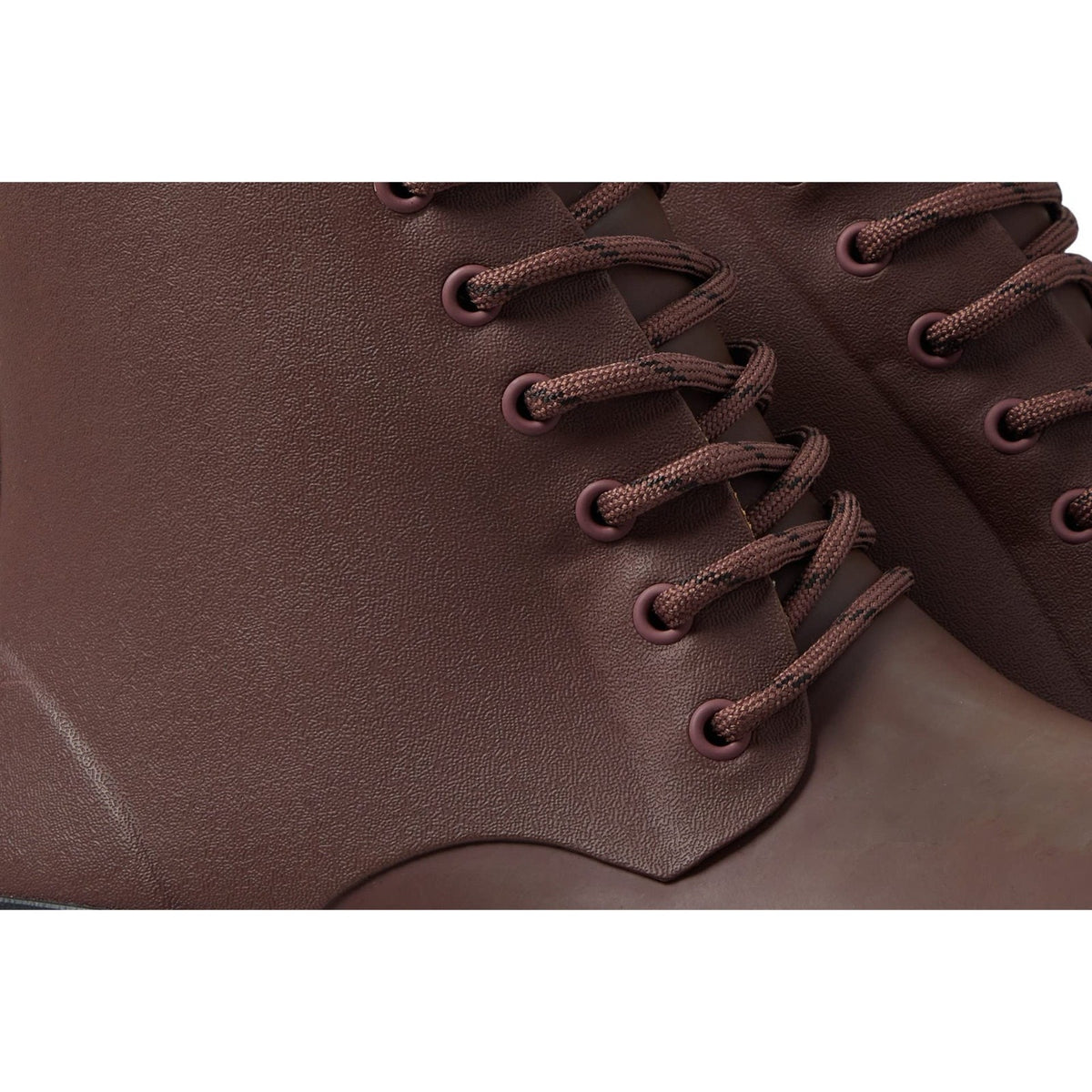 Madewell Women’s Lace-Up Lugsole Rain Boots Dark Cabernet Rubber Size 9