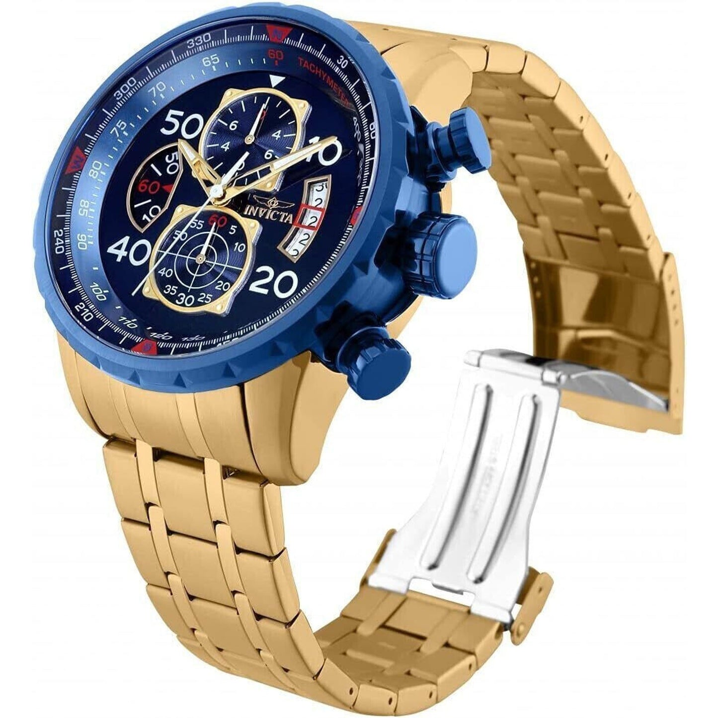 Invicta Men's 19173 Aviator Analog Display Japanese Quartz Gold Watch