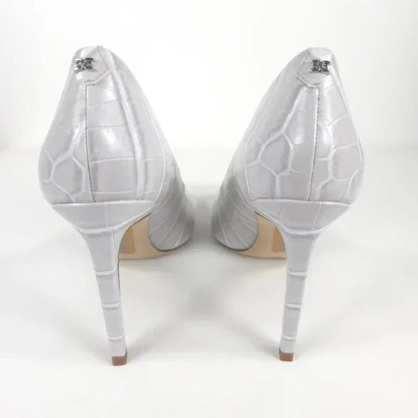 Sam Edelman Beth Pebble Grey Stiletto Heel Pointed Closed Toe Dress Pumps 10M