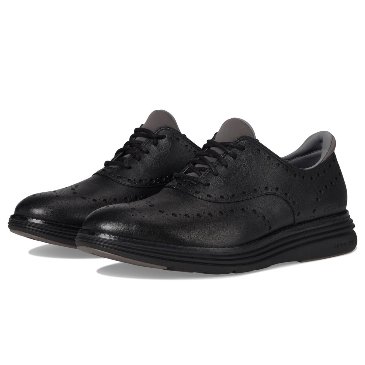 Cole Haan Øriginal Grand Men's Ultra Oxfords Wingtip Shoes Black Leather Size 12