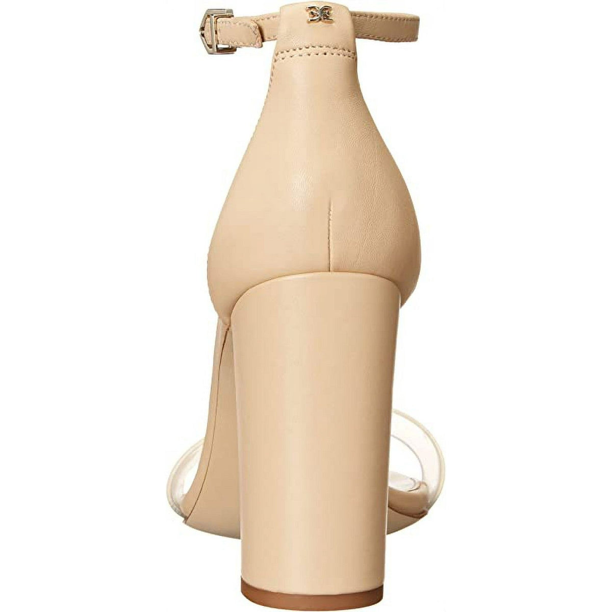 Sam Edelman Yaro Women's Block Heel Sandal Chai Latte Patent Leather Nude Heels