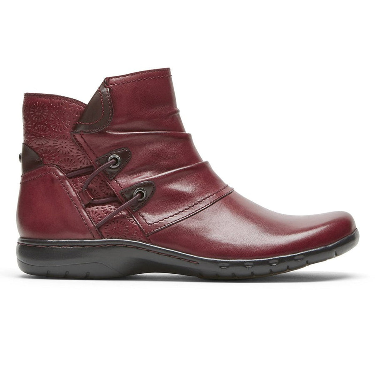 Cobb Hill Penfield Ruch Women's Ankle Boot Red Leather Size 9 M