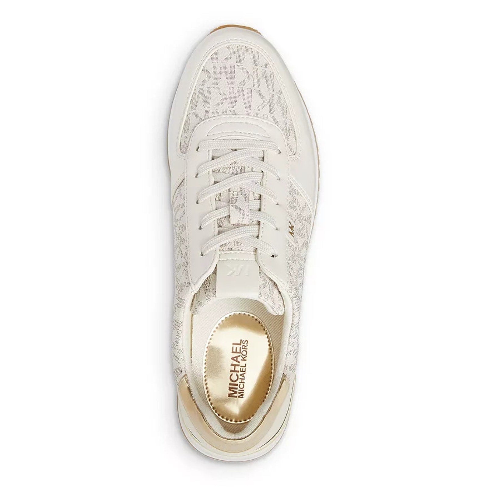 Michael Kors Women's Monique Knit Running Trainer Sneakers Cream Size 9 M Michael Kors
