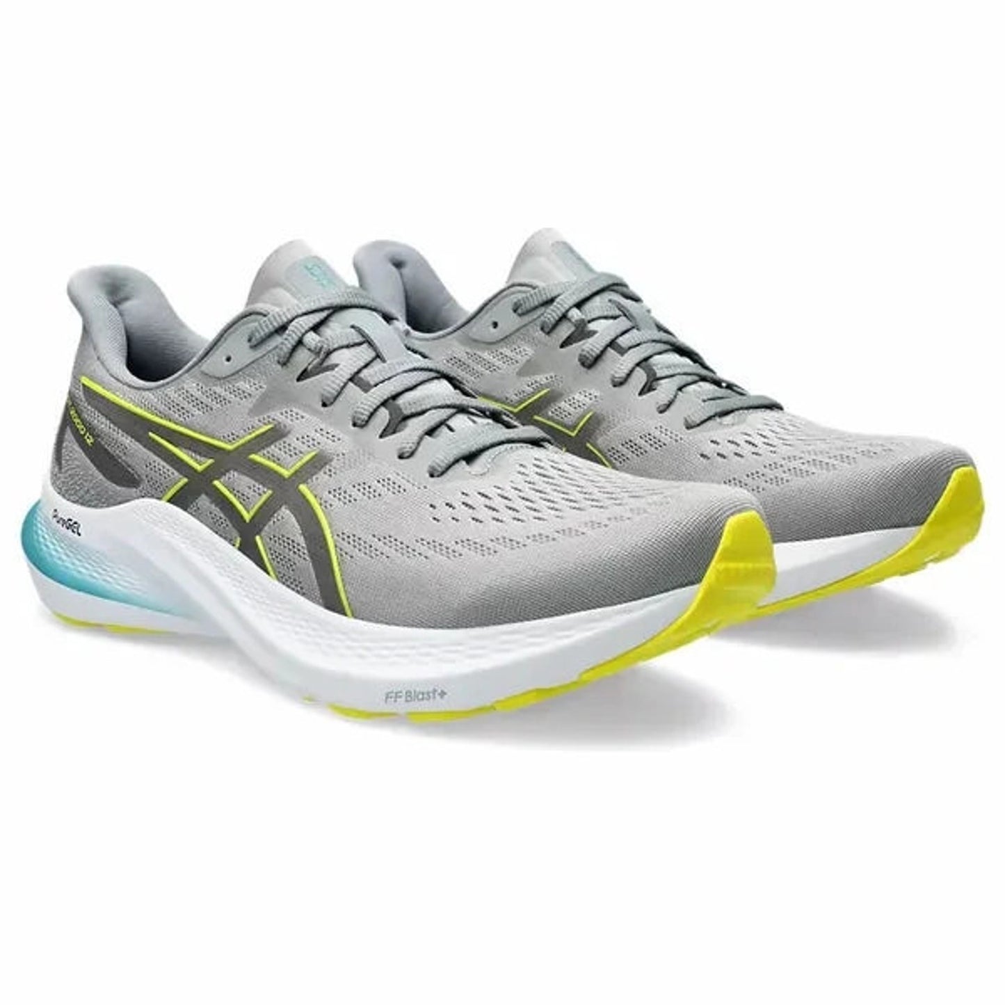 ASICS Men's GT-2000 12 Running Shoes, 10.5, Sheet Rock/Bright Yellow