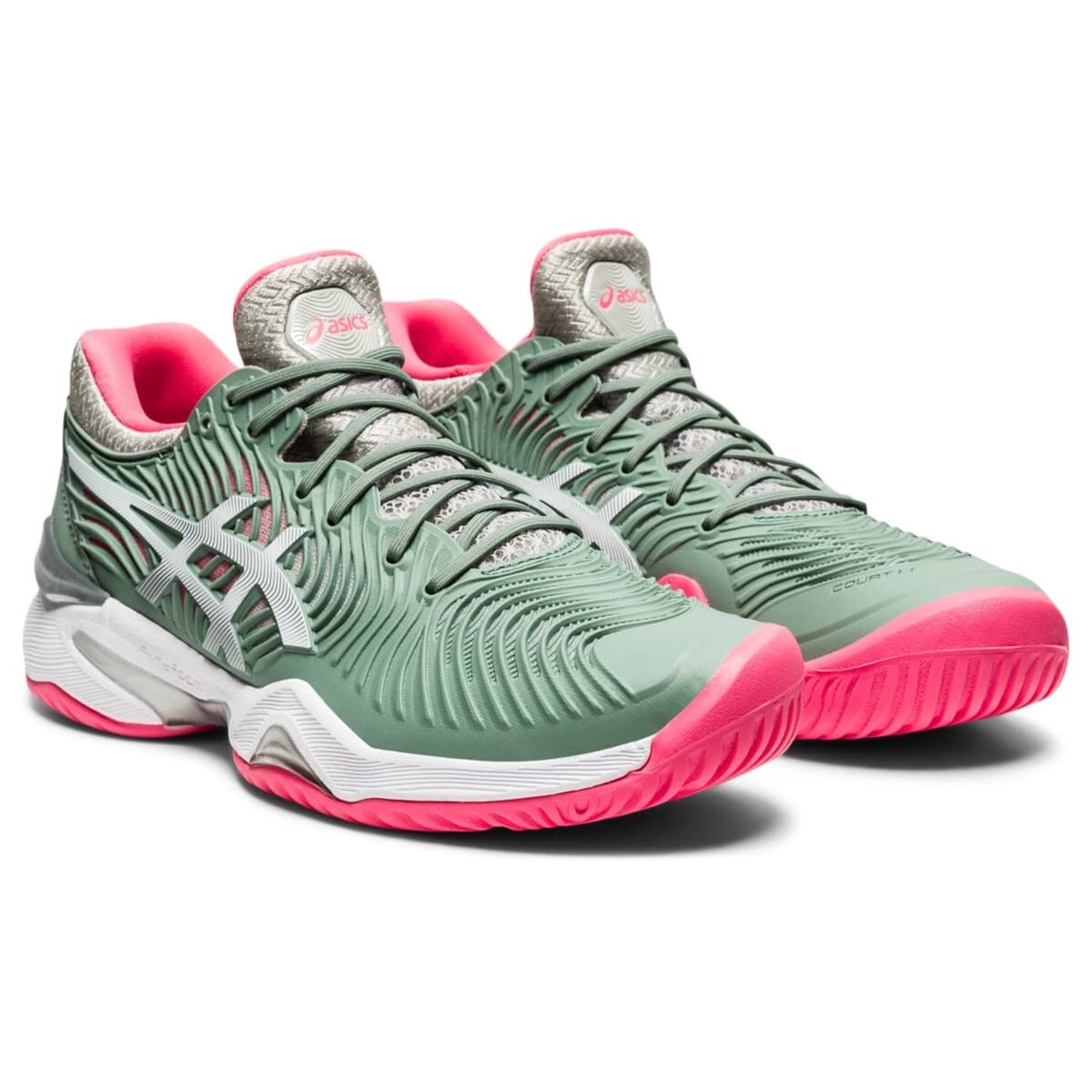 Asics Court FF 2 Women Shoes Comfort shock absorption Slate Grey/White 8.5 M