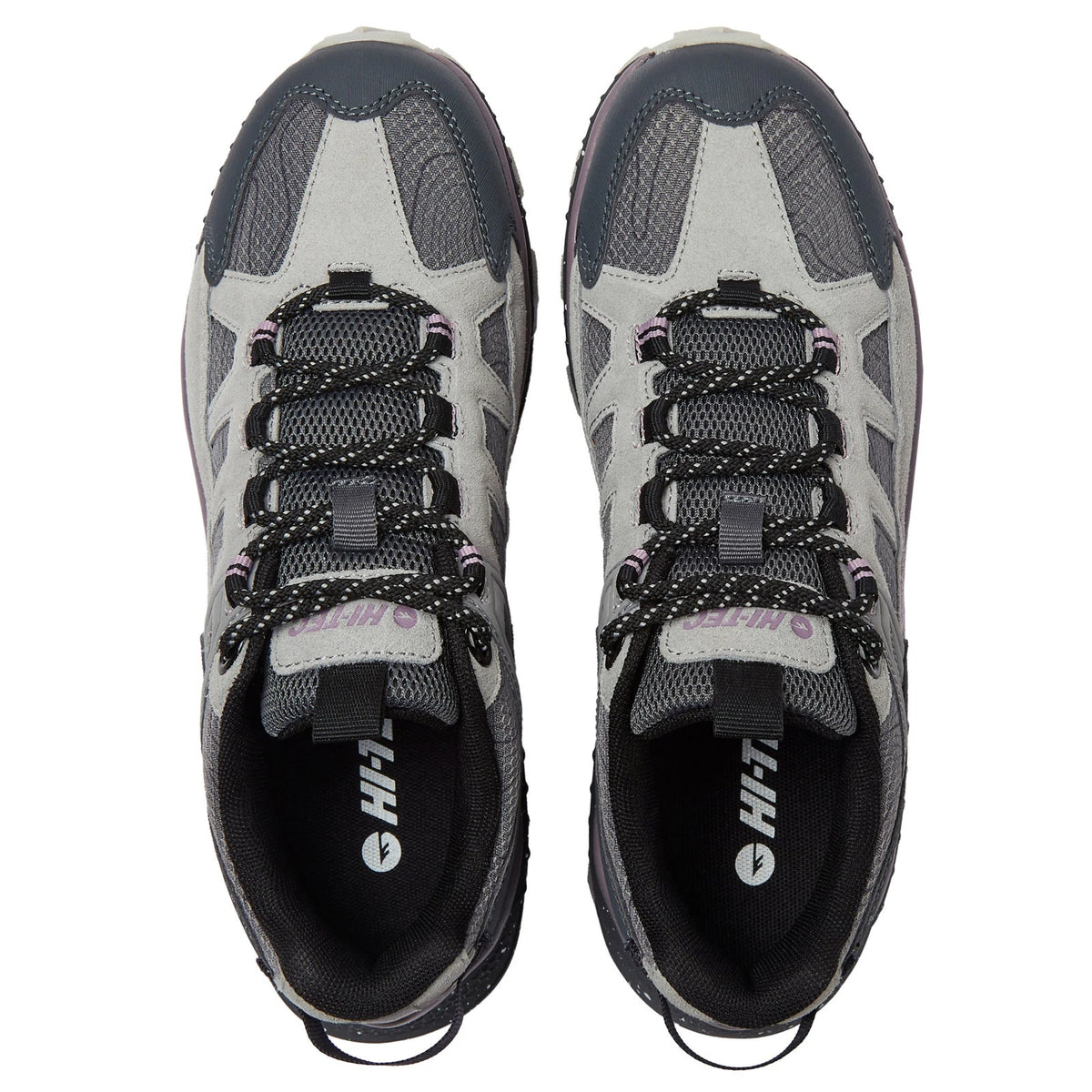 Hi-Tec Women's Hiking Shoes Trail Lightweight Mesh Lace Up Gray Lilac 6.5 M