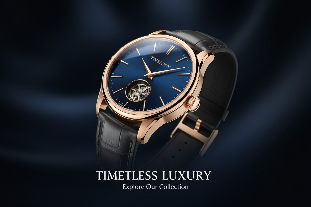 create a high resolation banner for wrist watch 