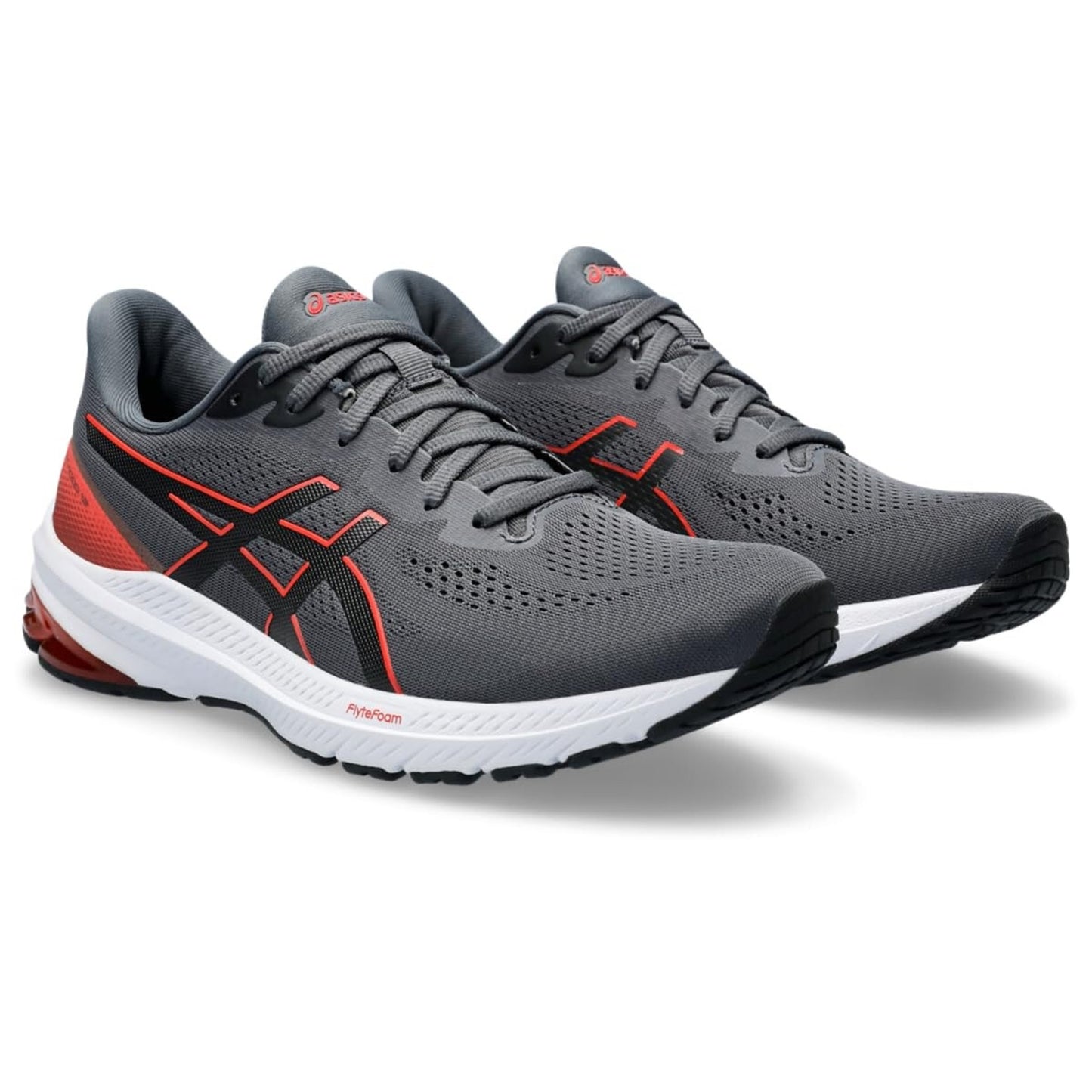 ASICS Men's GT-1000 12 Running Shoe, Carrier Grey/True RED 9.5 EXTRA WIDE 4E