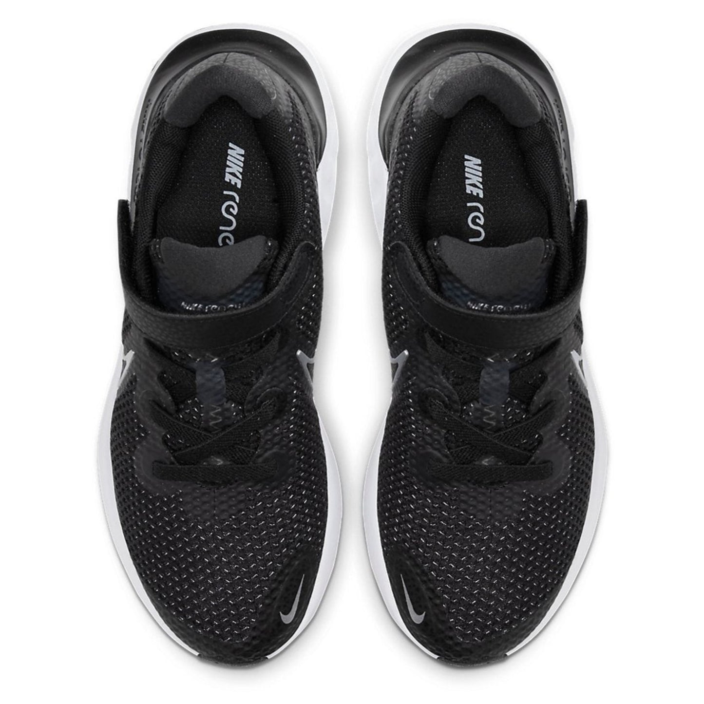 Nike Renew Run hook and loop Little Kid Running Shoes CT1436-091 Black size 2.5Y