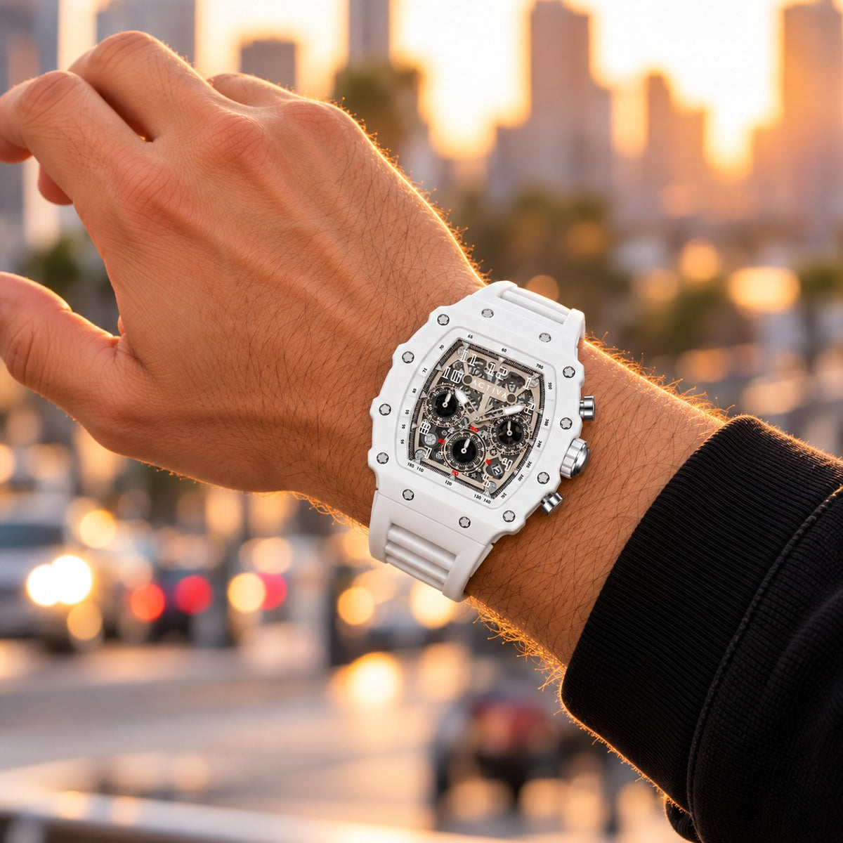 Activa Circuit X Invicta 44.3mm w/ Skeleton Dial PC Case Material White Watch