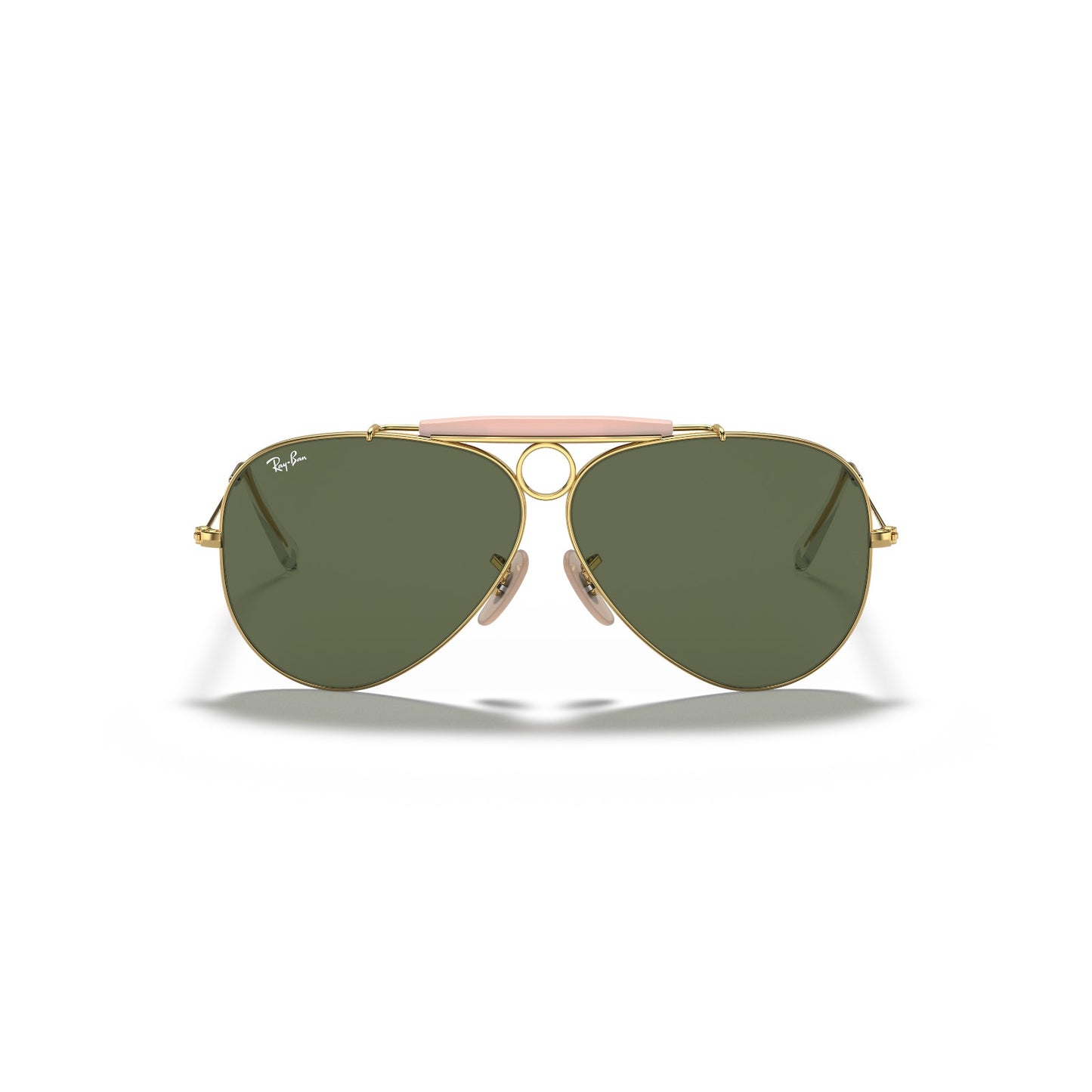 Ray Ban Sunglasses NEW AVIATOR SHOOTER RB3138 001 GOLD/GREEN LENS 58MM ITALY