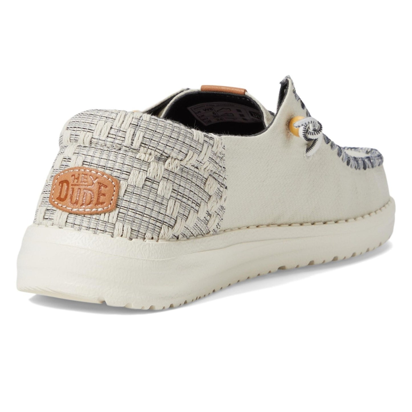 Hey Dude Wendy Funk Jacquard Unisex Casual Shoes, White /blue Men 10.5- Women 12