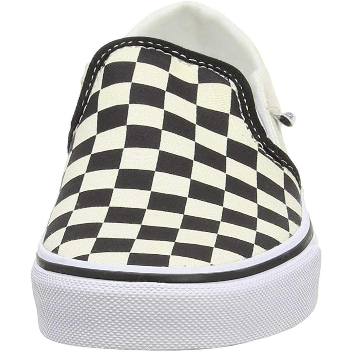 VANS CLASSIC SLIP ON CHECKERBOARD Shoes Sneaker BLACK/ WHITE Men 7.5 Women 9