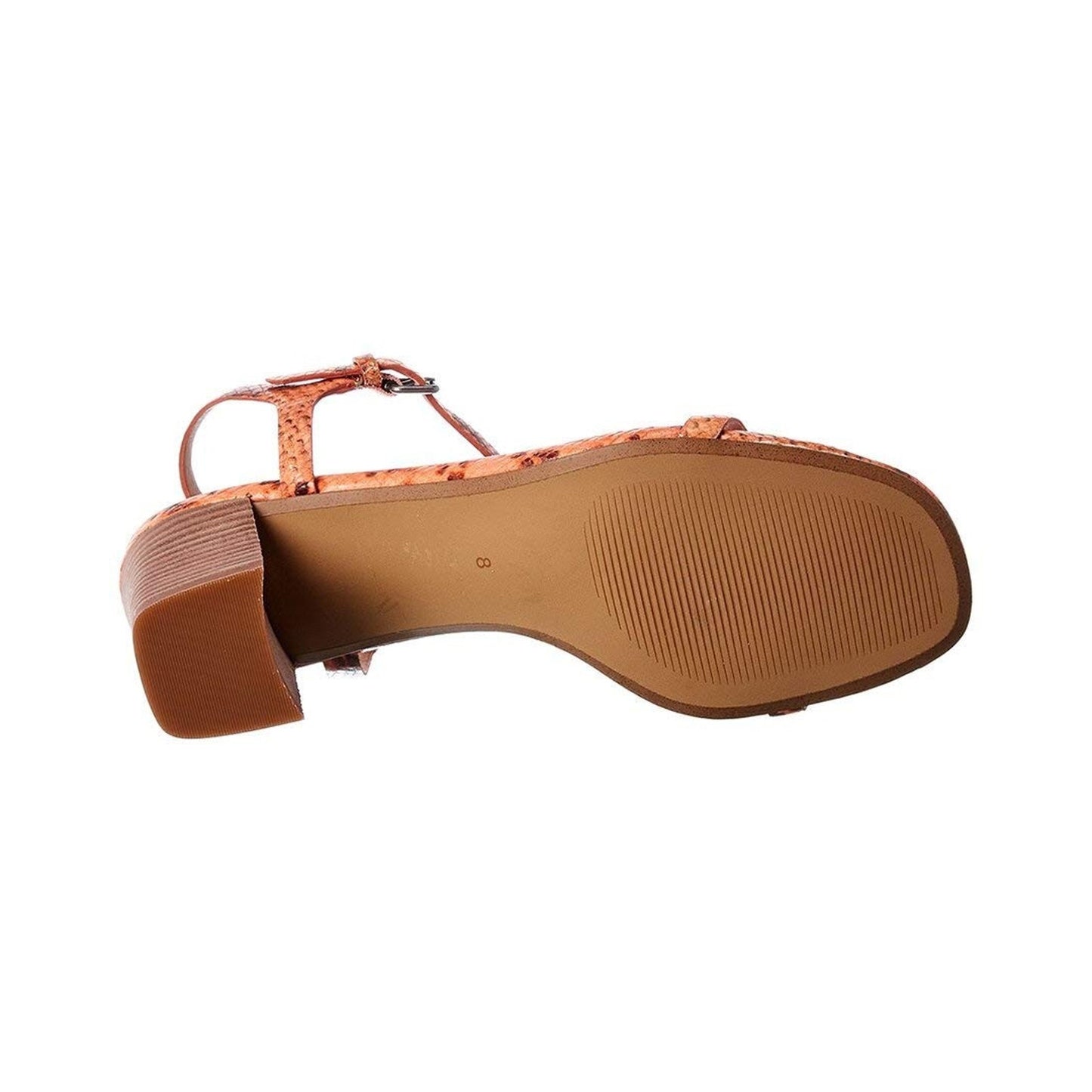 Madewell Bare Heeled Sandals Sweet Tulip Snake Leather Size 8 M