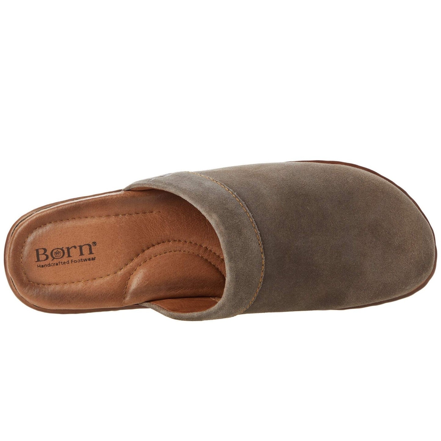 Born Bandy Clog Grey Distressed Leather Slip On Shoes Casual Women's Size 8 M