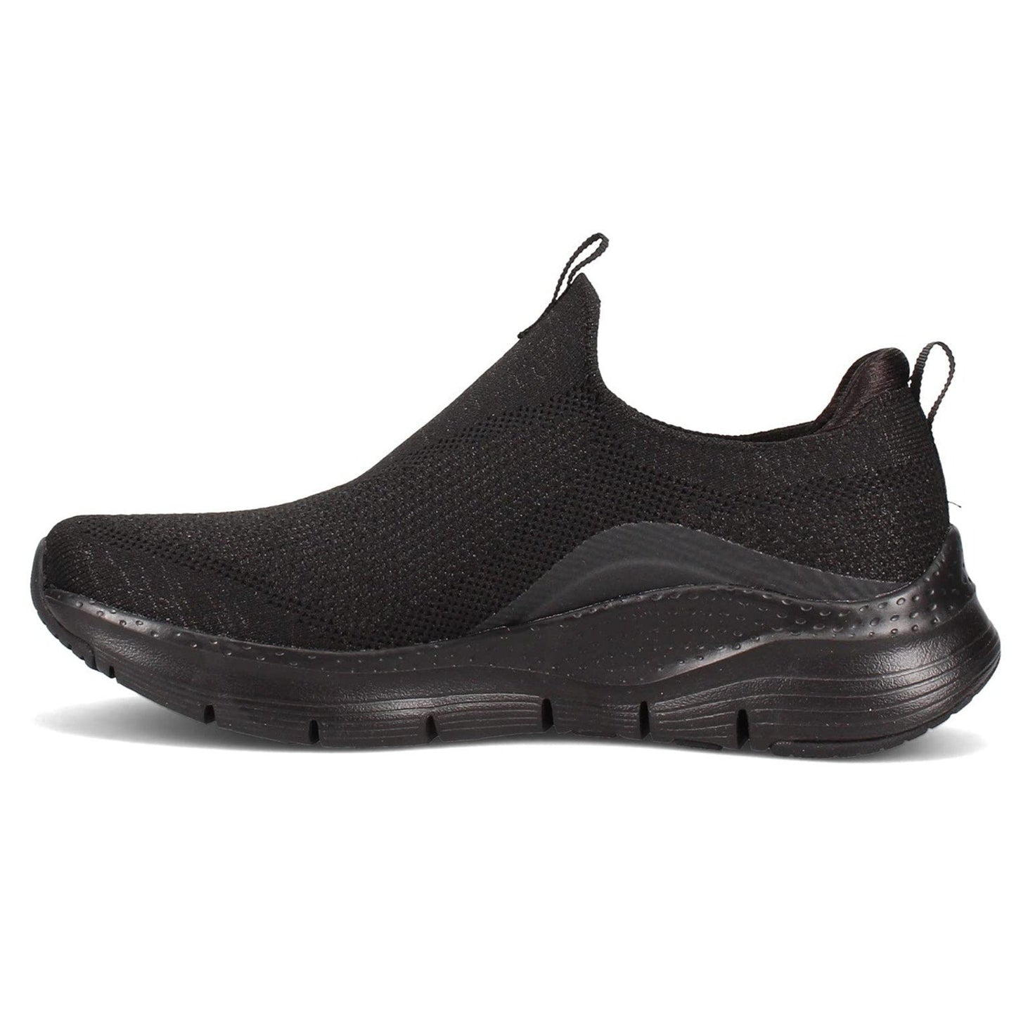 Skechers Women's Slip-on Arch Fit Keep It Up Sneaker Shoes Black Size 9 US SKECHERS