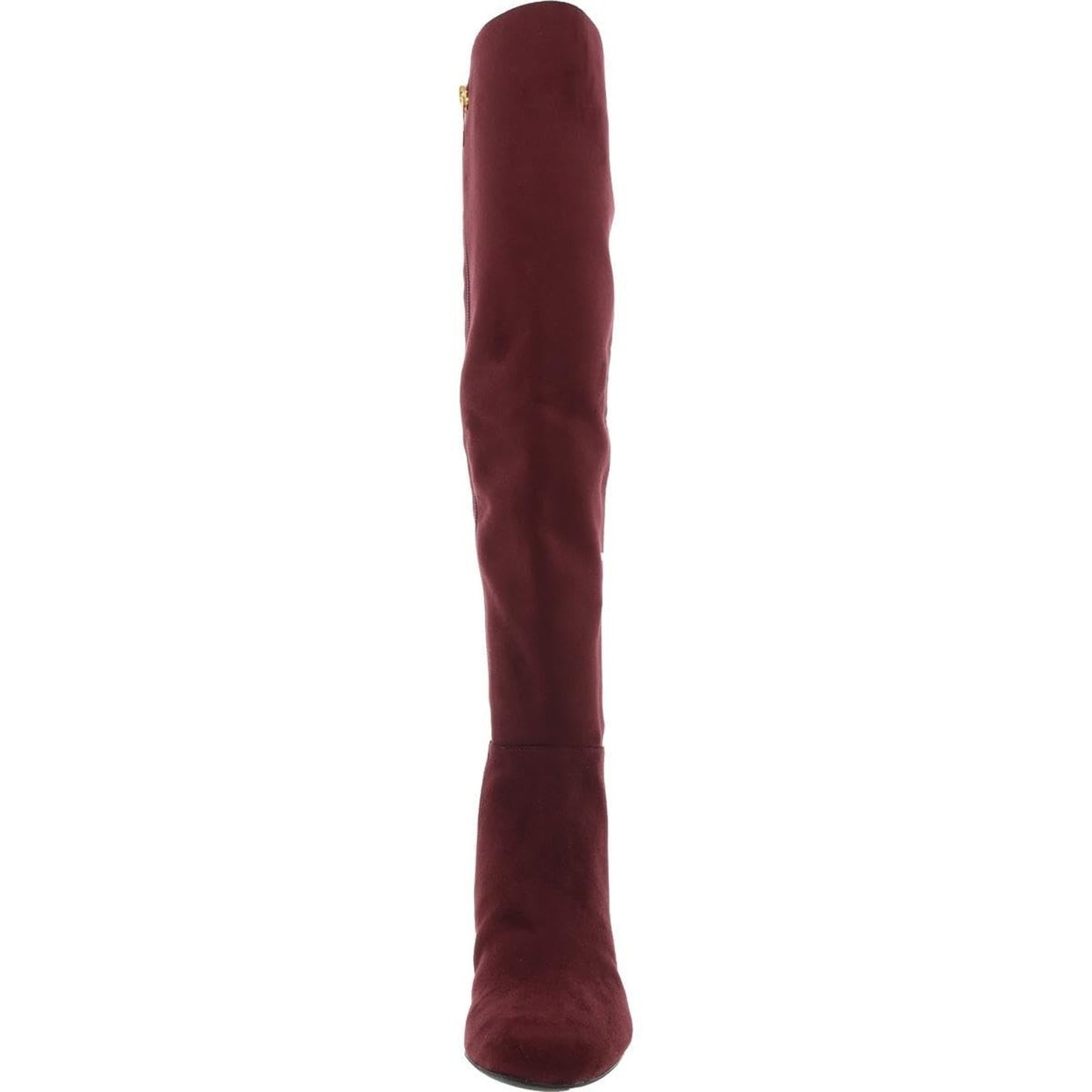 MICHAEL Michael Kors Women's Braden Block Heel Tall Boots Suede Merlot Size 9.5M