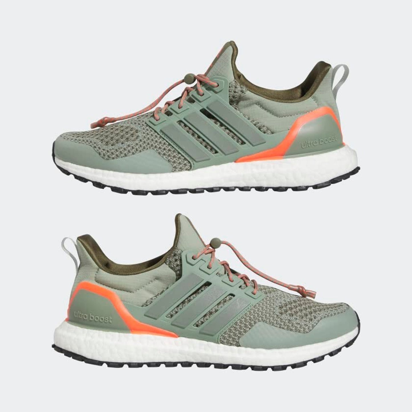 Adidas Men's Ultraboost 1.0 Running Shoes Silver Green/ Olive Strata Size 14