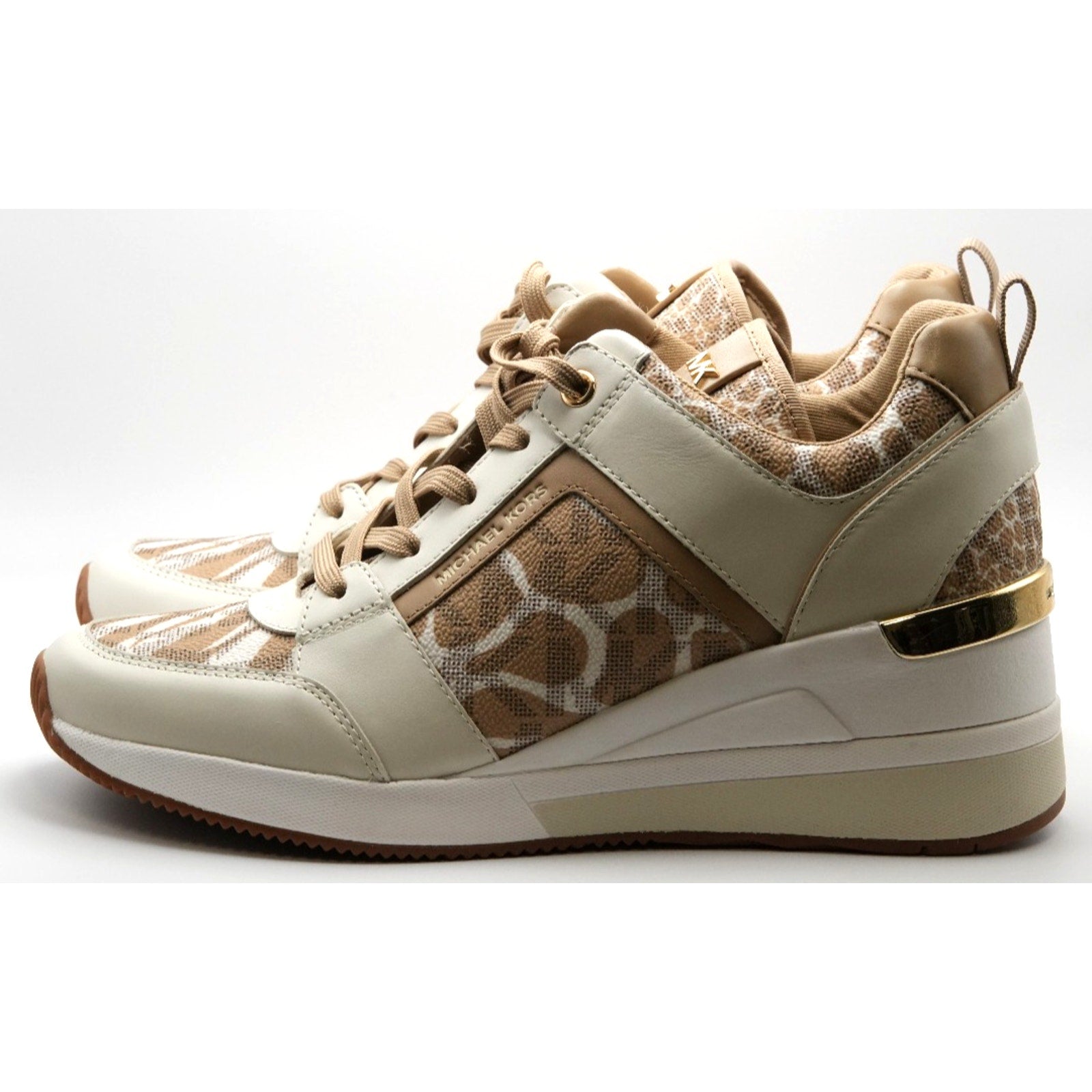 Michael Kors Georgie Trainer Shoes Womens Leopard signature 8.5 M Michael Kors