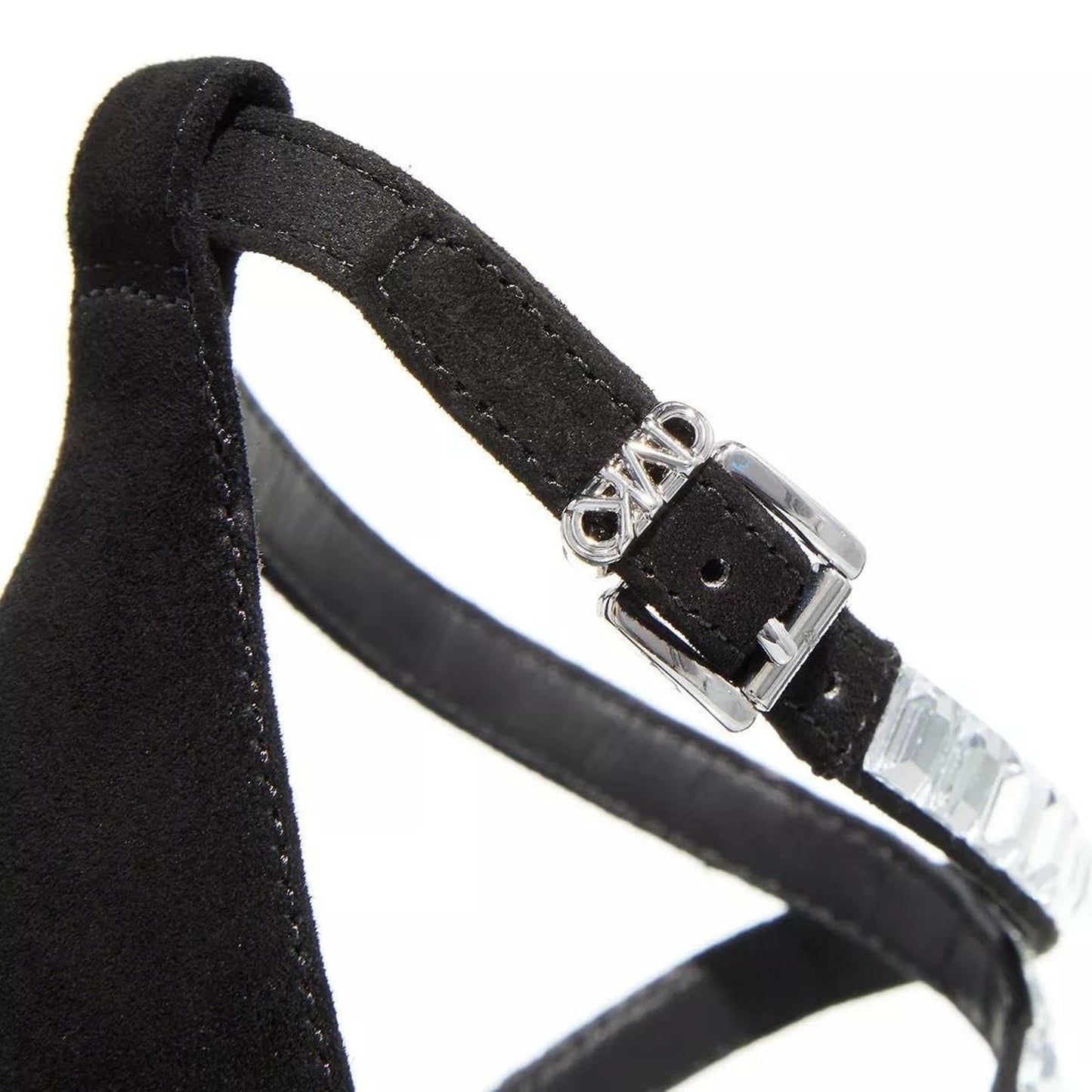 Michael Kors Celia Crystal Embellished Heeled Sandals Black Size 8 Prom