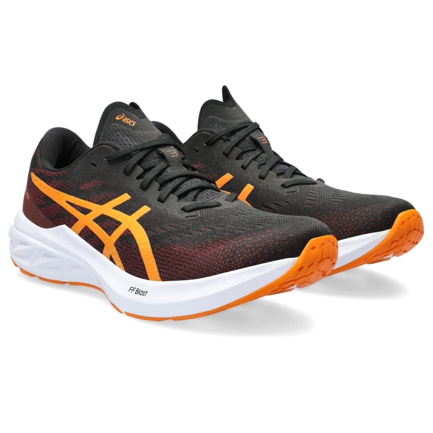 ASICS Men's DYNABLAST 3 Running Shoes, 14 M, Black/Bright Orange