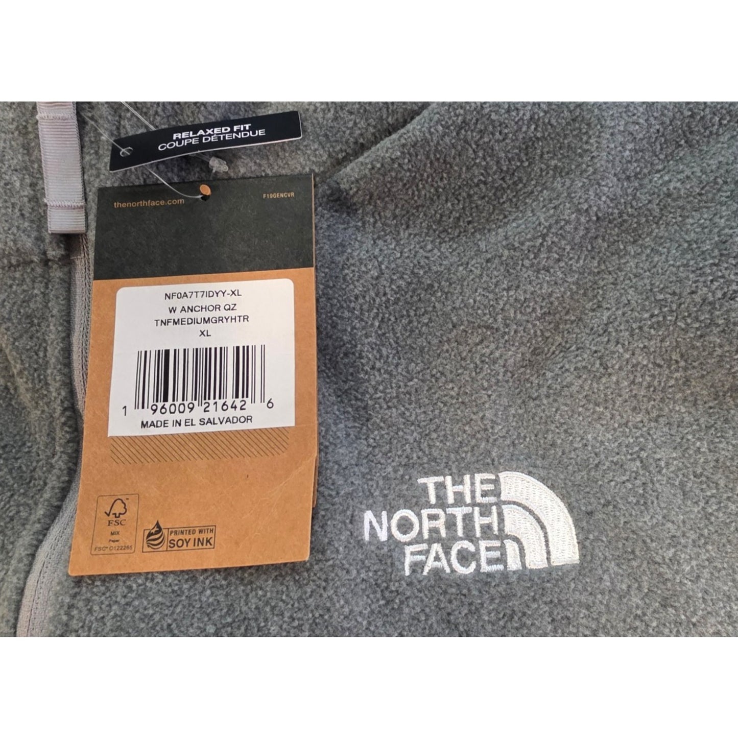 THE NORTH FACE Women's Anchor 1/4 Zip, TNF Medium Grey Heather, X-Large