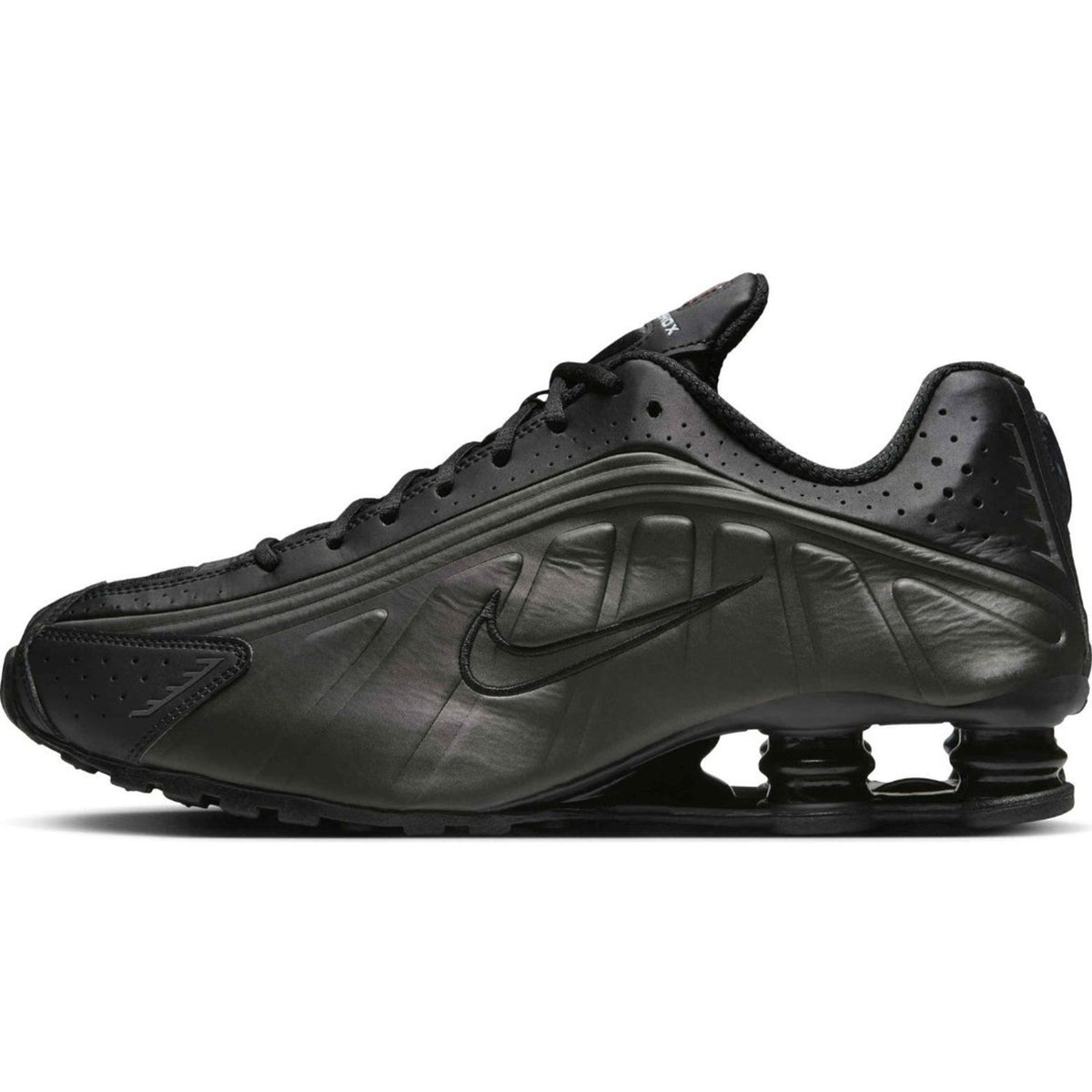 NIKE SHOX R4 Triple Black Bright Crimson Black Men's Running Shoes 11 M