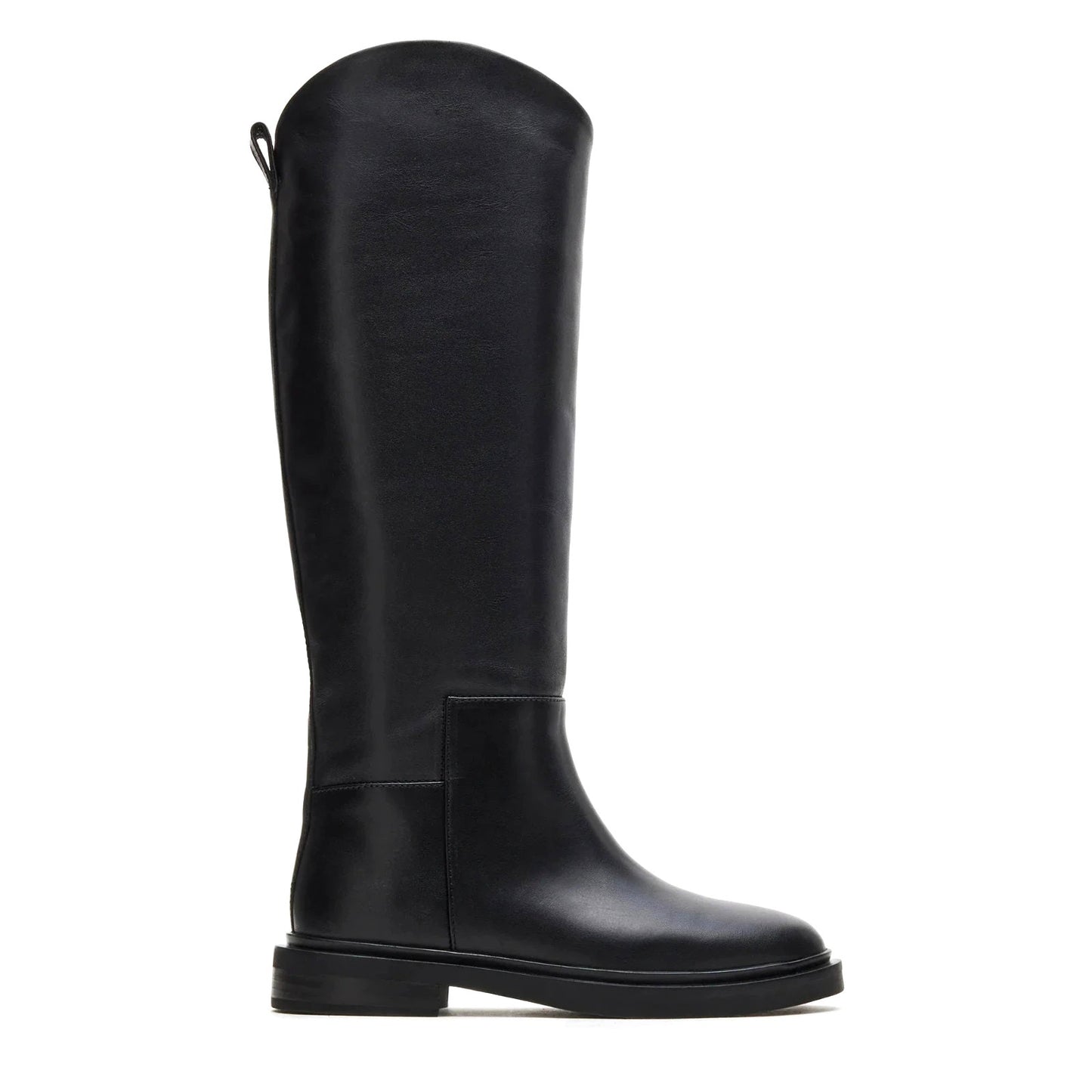 Steve Madden Women's Gaige Knee High Boot, Black Leather, 8.5 M