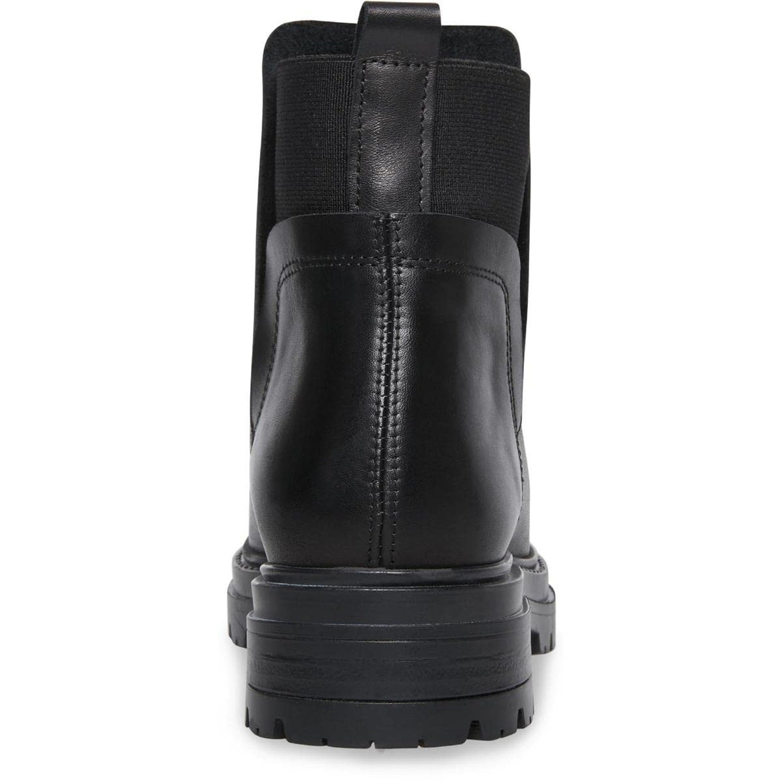Steve Madden Moira Chelsea Boots Black Leather Lug Sole Women’s Size 7.5 Steve Madden