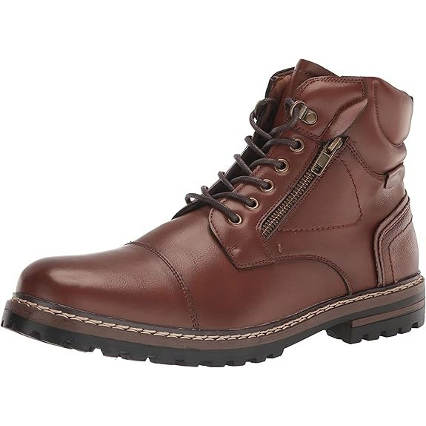 Madden M-SALUS Men's Combat Boot Cognac Size 10.5 M
