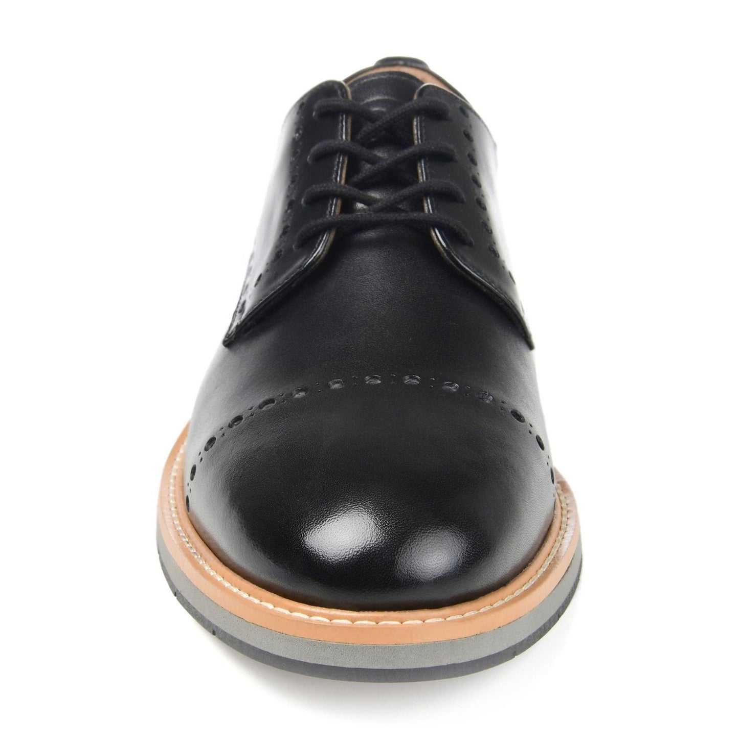 Thomas & Vine Mens Fremont Cap Brogue Derby Shoe Comfort Lace Up Black SZ 8.5 M