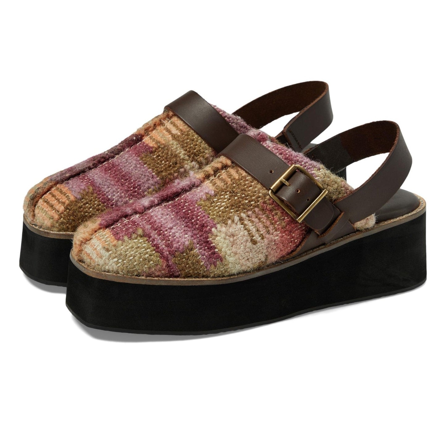 Free People Astrid Clog Platform Mule Mulberry Slingback Slide On Women's 8.5 M