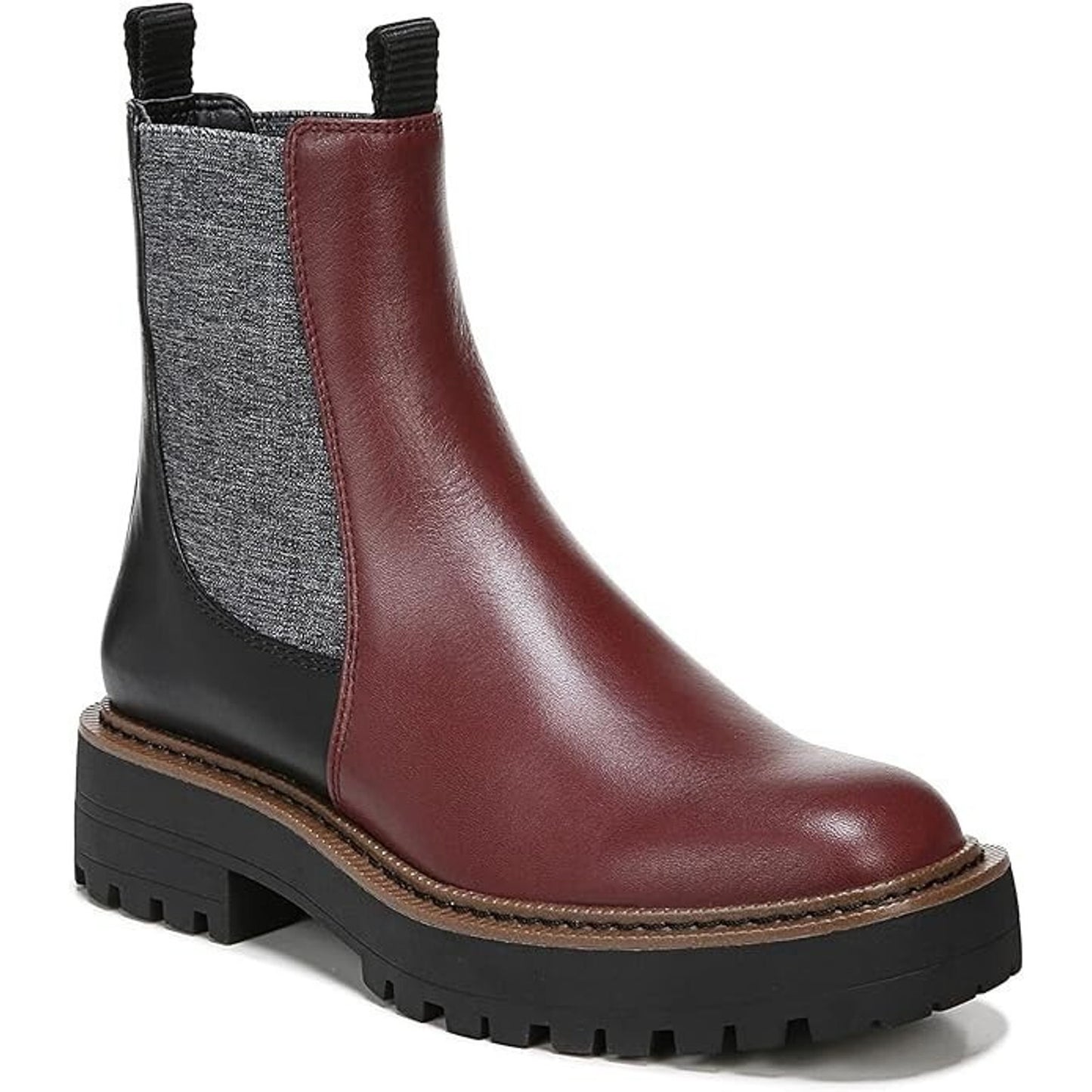Sam Edelman Women's Laguna Chelsea Ankle Boot Bordeaux Leather Brown 8 M