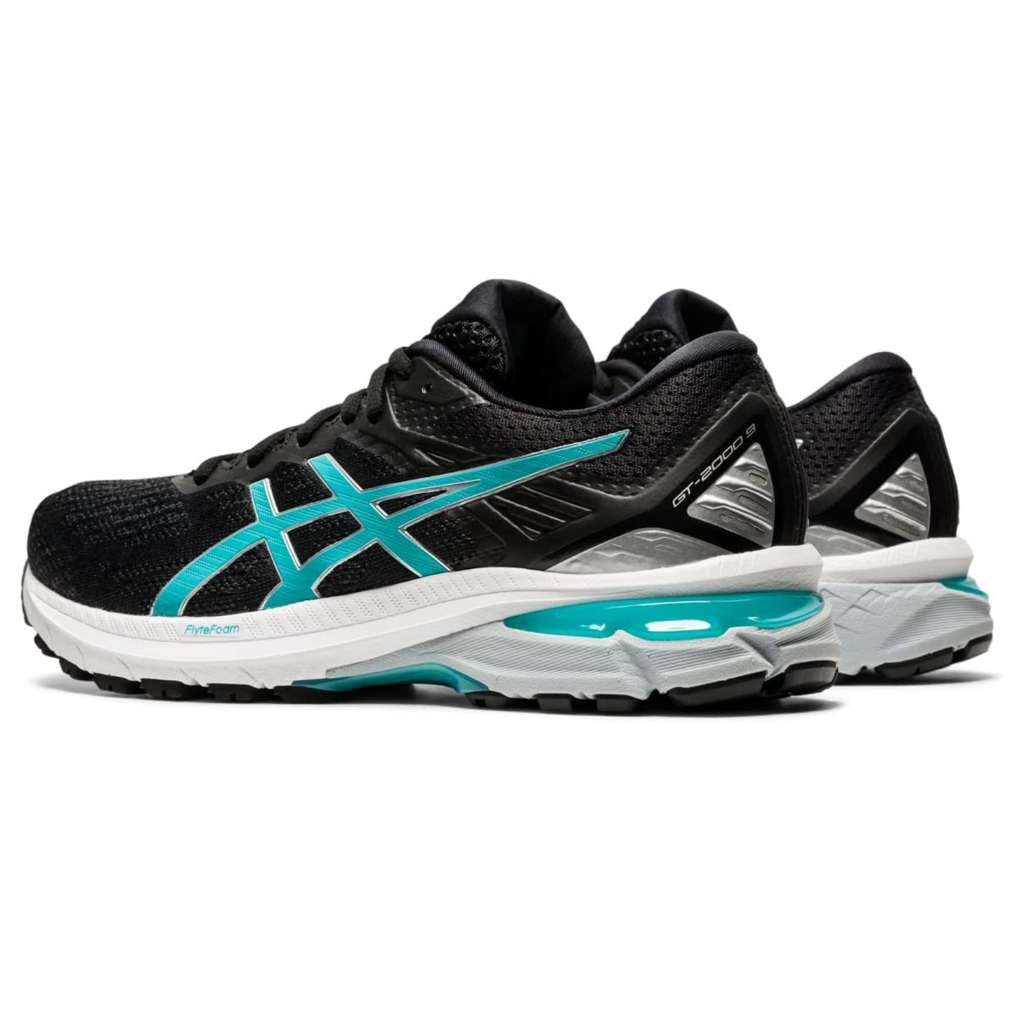 ASICS GT-2000 9 Women's Running shoes Black/Techno Cyan 10.5 D - Wide