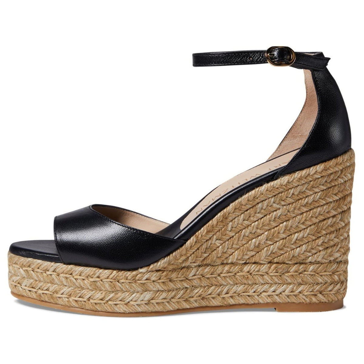 Stuart Weitzman Espadrilles Nudistcurve Wedge Women Sandal Tan Leather Shoes 8.5