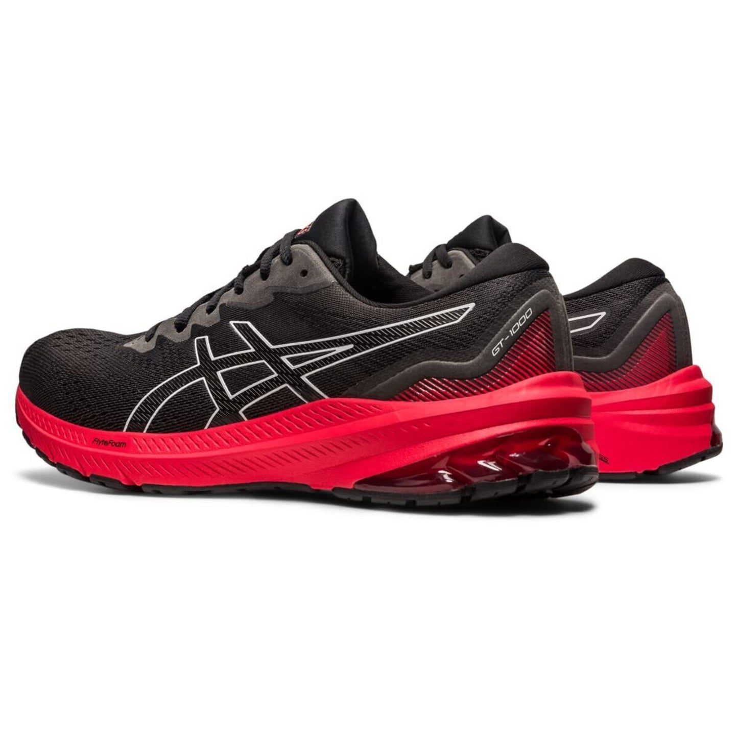 Asics GT 1000 11 Men’s Running Shoes Black/Electric Red Size 11.5 M