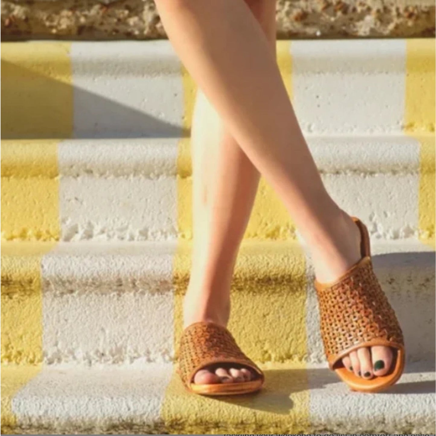 Bed|Stu Minerva Women's Leather slide sandals Tan Rustic 7.5 M