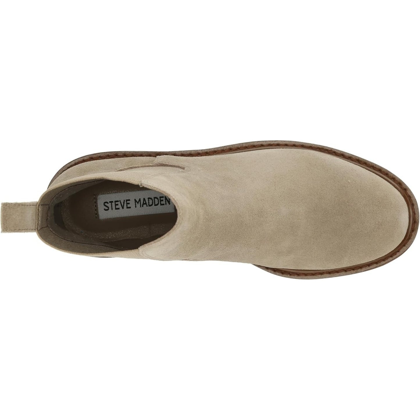 Steve Madden Women's Lysette Chelsea Boot Oatmeal Suede, Size 10 M