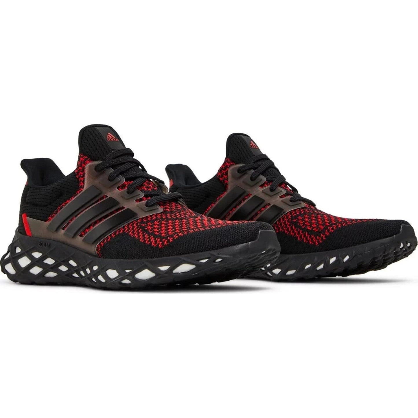 Adidas Ultraboost Web Alphaskin Black/Black/Vivid Red Men's 8 , Women's 9 M