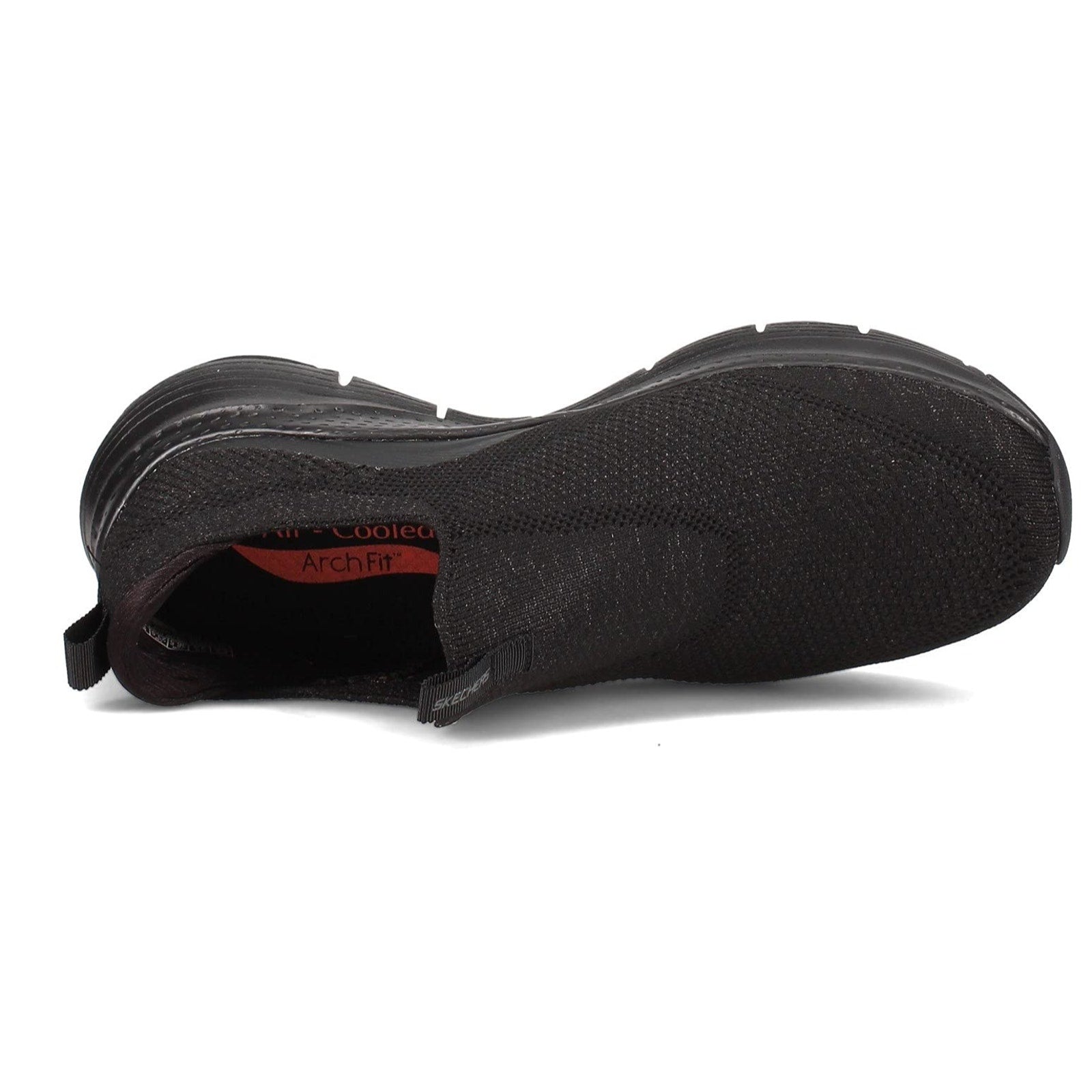Skechers Women's Slip-on Arch Fit Keep It Up Sneaker Shoes Black Size 9 US SKECHERS