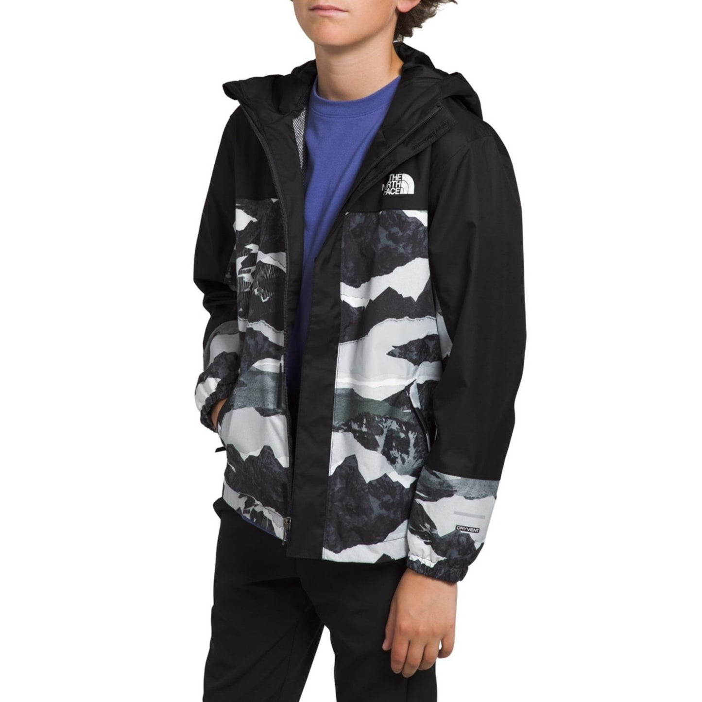 THE NORTH FACE Boys' Antora Waterproof Rain Jacket, Black Mountain Traverse 12 L