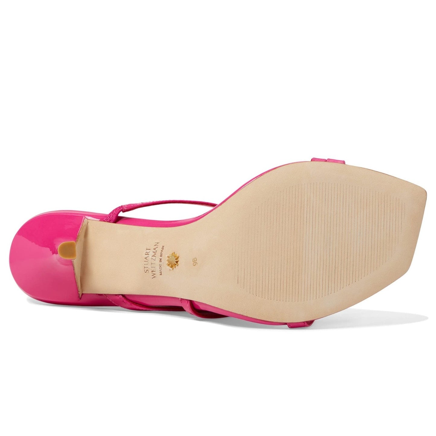 Stuart Weitzman Strapeze 85 Women's Pink Sandals Magenta Patent Leather 9 B