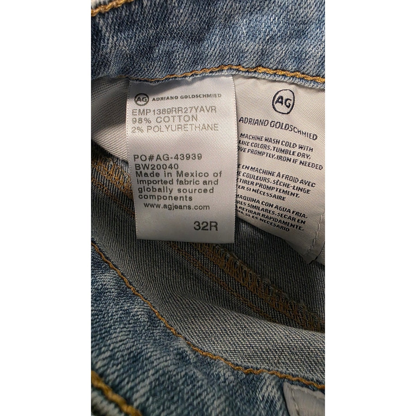 AG Adriano Goldschmied Mari Cloud Soft 27Years Ventura Size 32